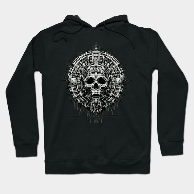 Macabre Mayan Calendar Hoodie by MetalByte